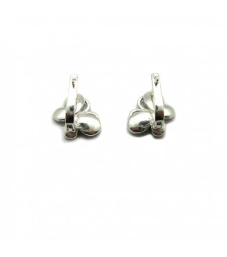 E000749 Stylish sterling silver earrings butterflies solid 925 Empress